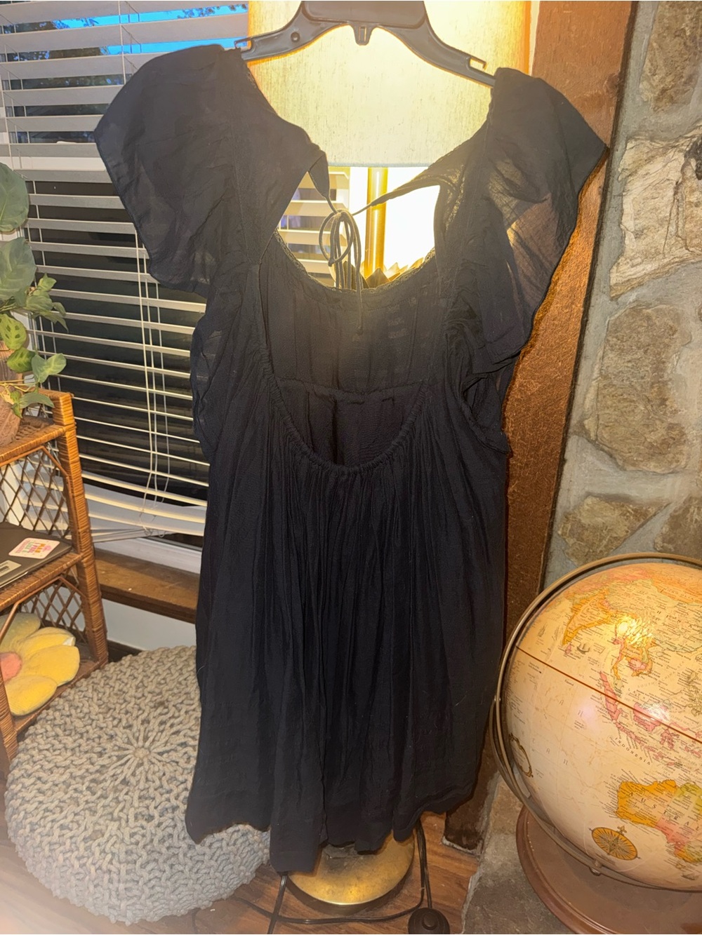 Free People Black Backless Flutter Sleeve Mini Dress - Picture 2 of 2